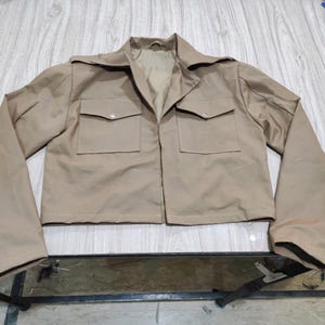 Custom Anime-Inspired Brown Military Jacket – Personalized Cosplay Uniform for Men & Women – Halloween and Convention Costume