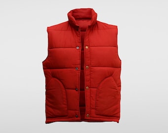 ジャケット・アウター 80s vintage reversible down vest jacket Retro-Style Women's Reversible Snap-Up Puffer Vest – The