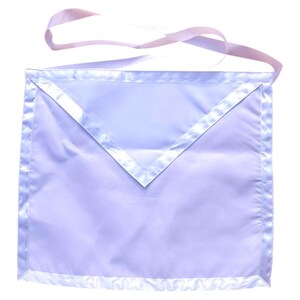 Handgefertigte Leinwand Masonic Lehrling Schürze Weißes Zierband, Masonic Regalia