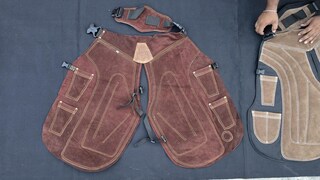 EQUESTRIAN STORE Grembiule Da Maniscalco In Piena Pelle - Fodera Traspirante, Tasche E Magnete - Regalo Per Amanti Dei Cavalli