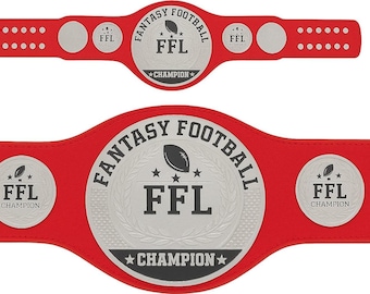 Custom Engraved Fantasy Football Championship Belt: League Winner Trophy