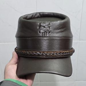 Handmade Leather Civil War Kepi: 1860s Military Replica Hat - Etsy