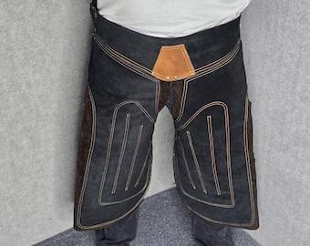 Handmade Leather Farrier Chaps – Suede Apron, Blacksmith Workwear
