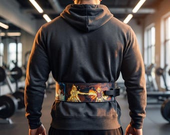 Anime-inspirierter individueller Ledergürtel | Gewichtheben, Kraftdreikampf & Gewichthebergürtel Gewichthebergürtel