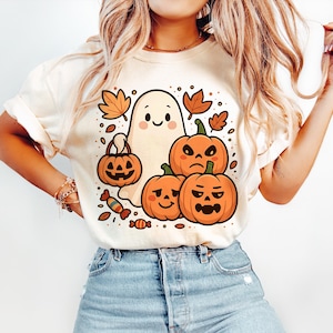 Ghost Halloween Tshirt,Womens Halloween Shirt,Halloween Party Shirt,Fall Tshirt,Halloween Gift,Halloween Costume H8