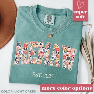 Custom Comfort Colors® Grandma Shirt,Mothers Day Gift,Gift for Grandmother,Nana Tee,Grandma Est Date Tshirt,Mommy Shirt,Mimi Shirt F65n