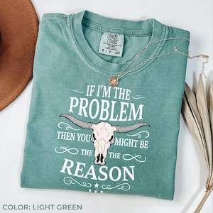 Comfort Colors® If I'm The Problem Then You Might Be The Reason Shirt, Western Shirt, Retro Concert Shirt, Country Music Shirt, Concert Tee