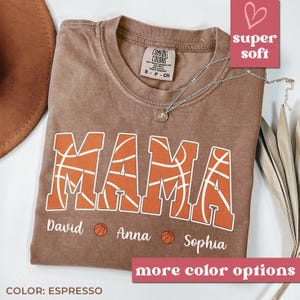 Personalized Basketball Mom Shirt,Basketball Mom Shirt With Kids Name and Number,Custom Basketball Mom Tee,Basketball Mom T-Shirt,Game Day
