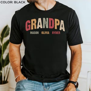 Custom Grandpa Shirt With Grandkids Names,Father&#39;s Day Shirt,Personalized Grandpa Shirt,Grandpa ,Gift For Grandpa,Custom Grandpa Tee F157