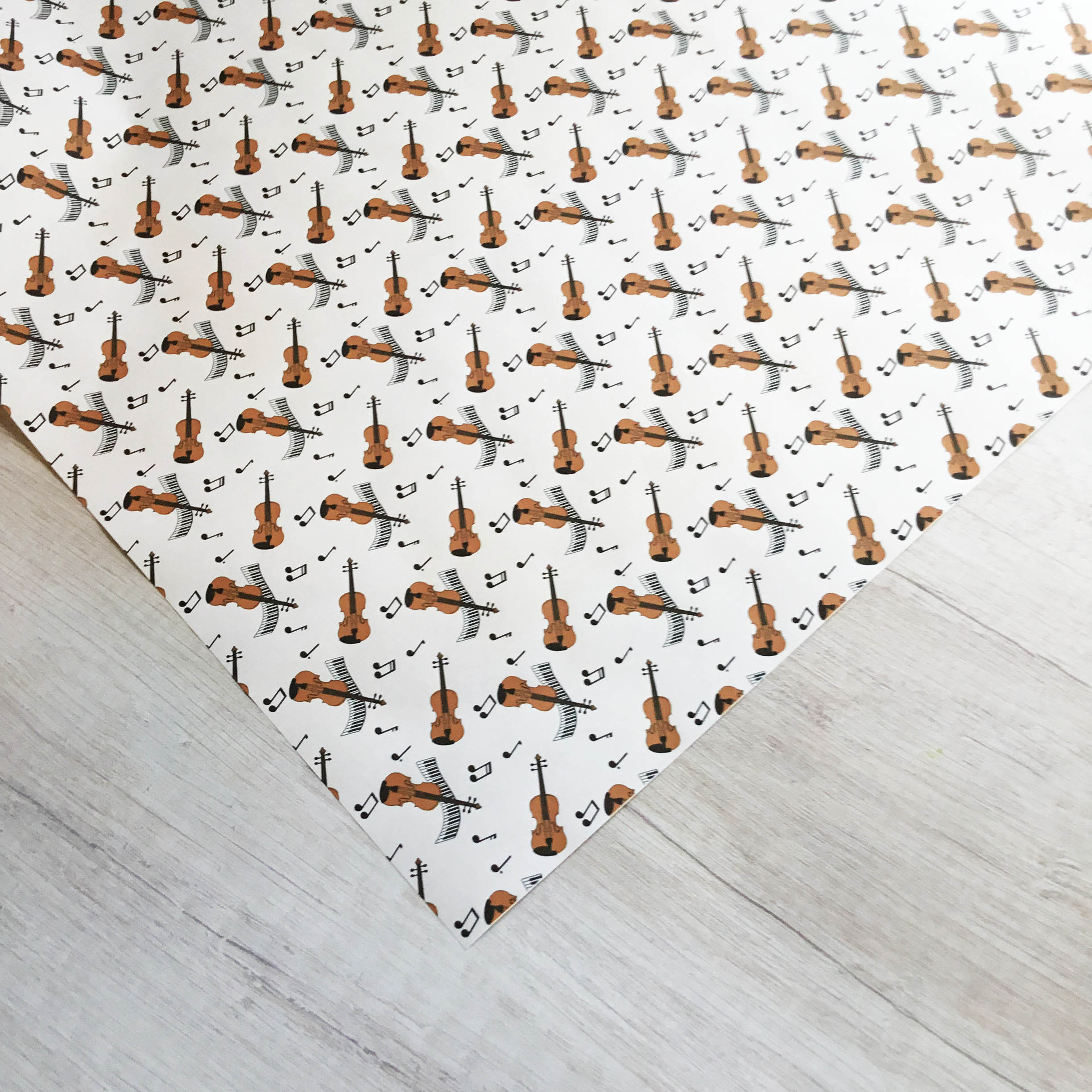 Fiddle or Violin Wrapping Paper Music Lover's Gift Wrap Etsy