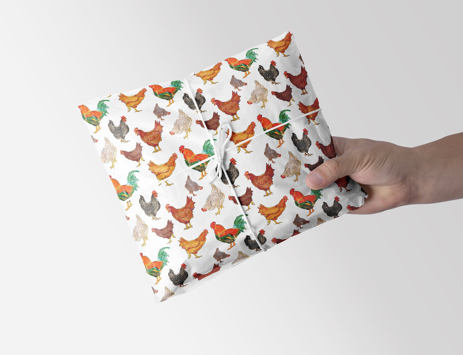 Chickens and Rooster Wrapping Paper Gift Wrap for Chicken Etsy