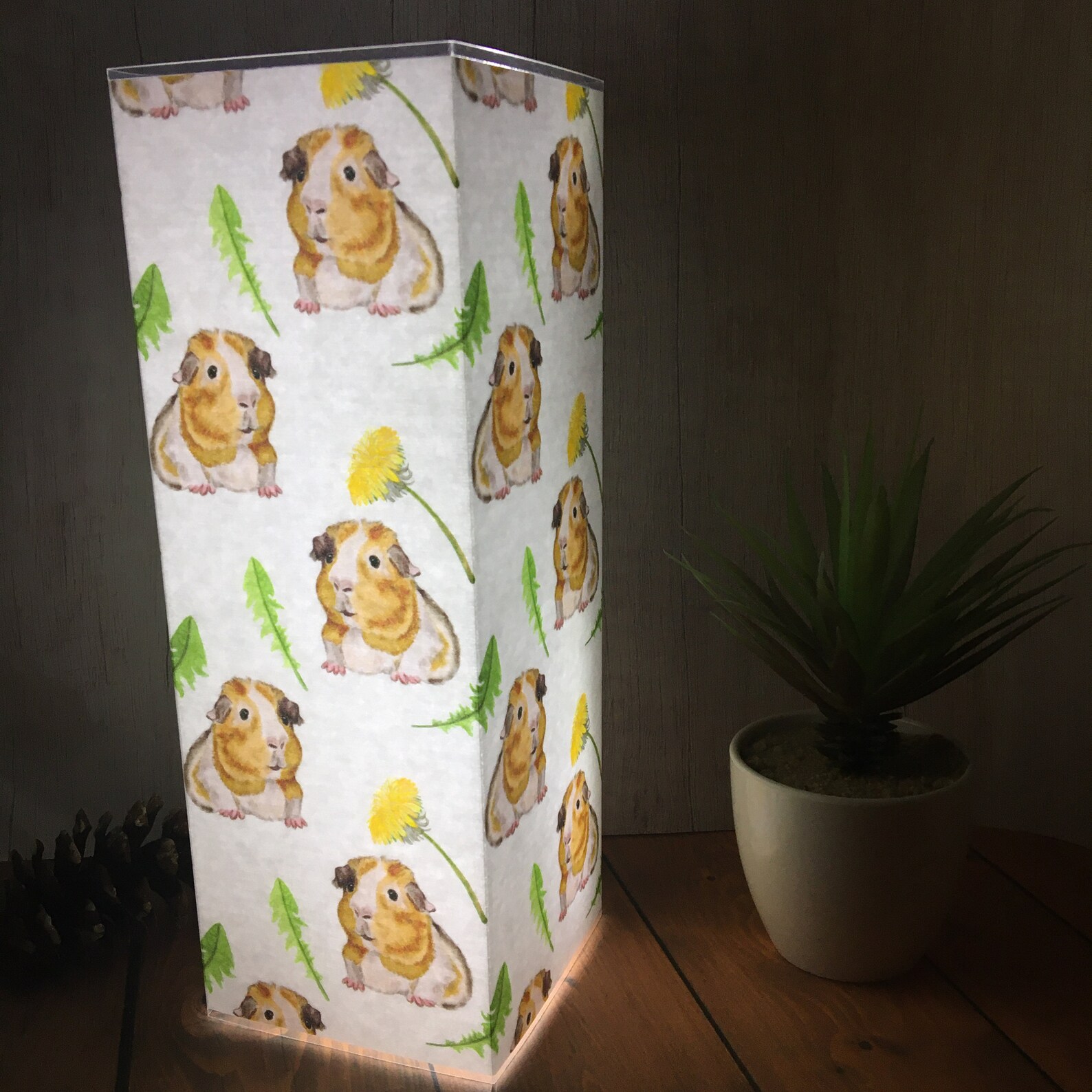 Guinea Pig Lamp Art Light Cute Accent Lamp Luminary USB Etsy
