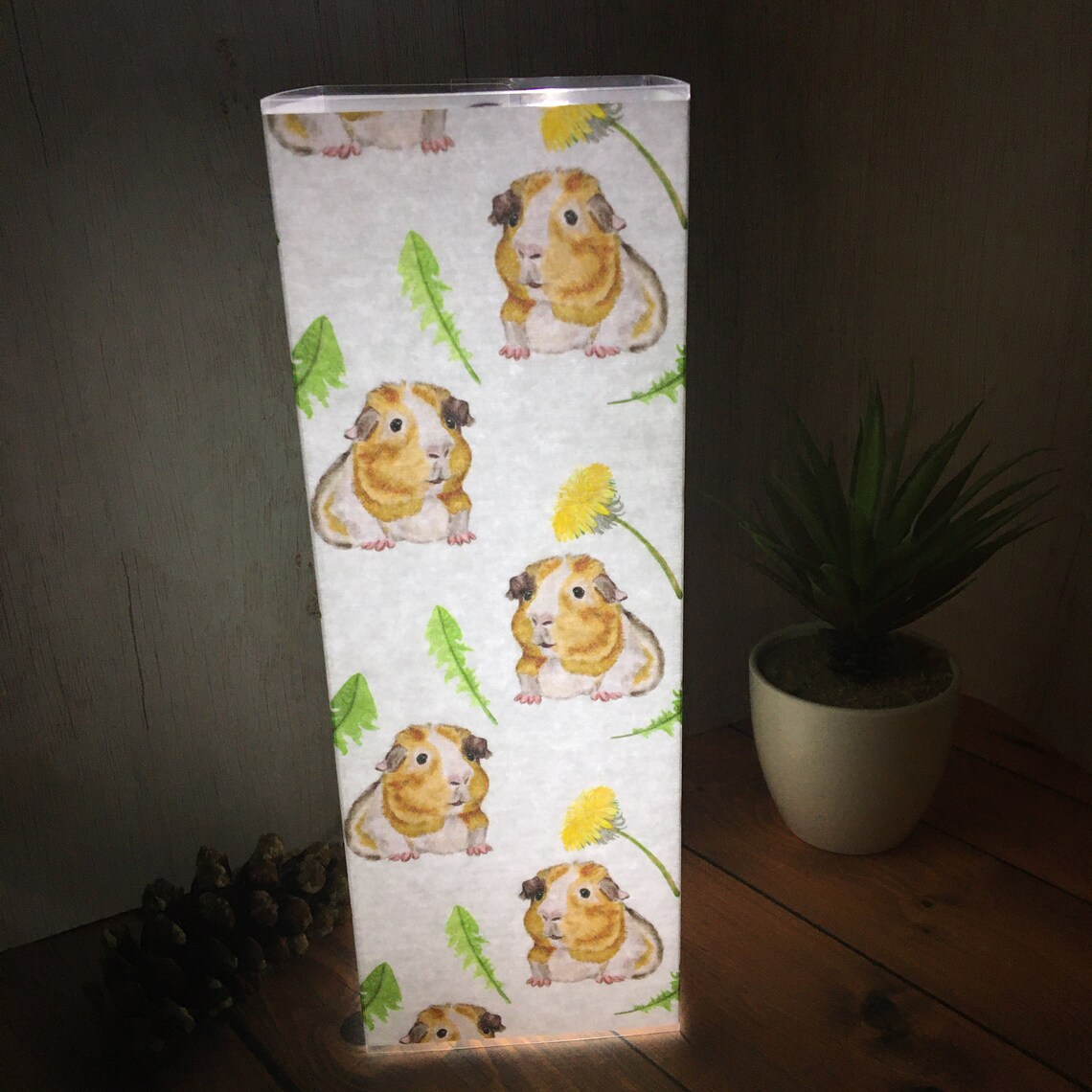 Guinea Pig Lamp Art Light Cute Accent Lamp Luminary USB Etsy