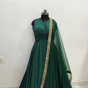 green anarkali gown dress for girls party wear gown dress bridesmaids gown indian anarkali suits pakistani dress suit mehendi function dress