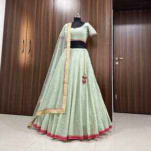 light sea green lehenga choli pastel wedding lehenga party wear lehenga wedding guest lehenga bridesmaids lehenga choli indian lehnga custom