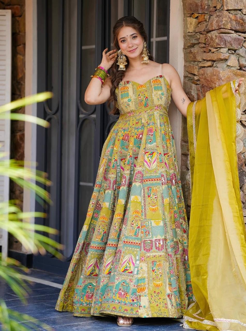 Eid Dresses New Model Dress For Womens 2019 Olive Green Anarkali Dress Heavy Embroidery Printed Anarkali Dress For Brides Bridal Mehndi Function Dress Wedding Dress For Women Pakistani Eid Dresses New Model Dress For Womens 2019 Olive Green Anarkali Dress Heavy Embroidery Printed Anarkali Dress For Brides Bridal Mehndi Function Dress Wedding Dress For Women Pakistani