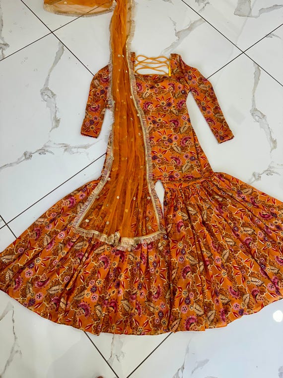 party wear sharara dress Buy Designer Sharara Dress | Gharara Suits Online USA