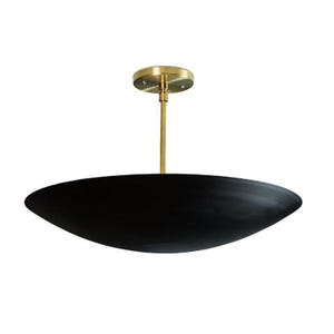Ceiling Pendant 6 Light Brass Fixture Flush Mount Mid Century , Matte Black , Sputnik Chandelier Light Fixture Premium Quality