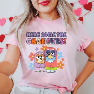 Blue dog Here Come The Grannies Tees Funny Here Come The Grannies Tees Blue Dog Shirts Blue Grannies Shirt Here Are The Grannies Shirt