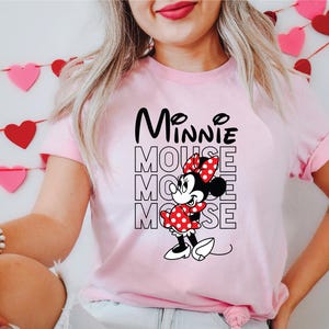 Disney Minnie Mouse T Shirt Disney Minnie Shirt Minnie Checkered Shirt Disney Gift Shirts Disney Shirts Kids Minnie Shirt Cute Disney shirt