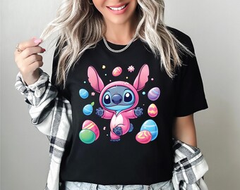 Stitch Easter Shirt Stitch Easter Egg Shirt Disney Easter Shirt Easter Day Shirt Easter Bunny Shirt Family Easter Shirt Cute stitch shirt