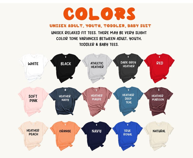a group of t - shirts with different colors on them
