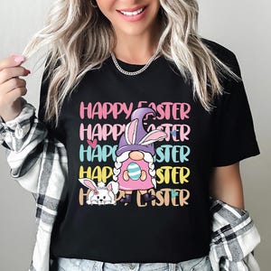 Happy Easter shirt Womens Easter tee Rabbit shirt Bunny shirt Funny Easter tee Easter Gift Cute Easter Shirt gift for easter cute rabbit tee