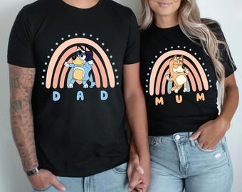 Blue Mom Dad Shirt Family Matching shirt Blue Dog Mum Shirt Blue Dog Dad Shirt Blue Dog Family Shirt Disney Shirt Family Matching Tee