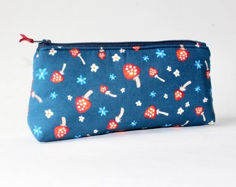 Pencil Case. Small Make-up Bag. Pencil Holder. Zipper Pouch. Zipper Pen Case. Triangle Zip Pouch with Colorful Dachshunds, Doxies