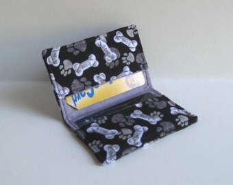 Business Card Holder. Credit Card Holder. Transit Card Holder. Bus Pass Holder. ID Card Holder. Dog Card Holder - Dog Bones and Paws