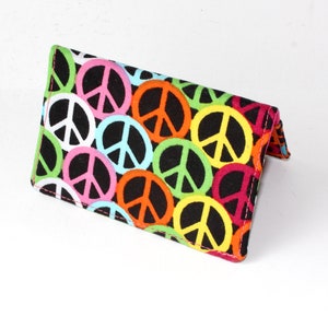 Business Card Holder. Credit Card Holder. Transit Card Holder. Bus Pass Holder. ID Card Holder with Colorful Peace Signs image 2