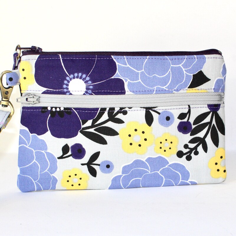 Porte-monnaie Wristlet Zippé Plumeria Rose/jaune - Pour Femme, Neuf Sans étiquette