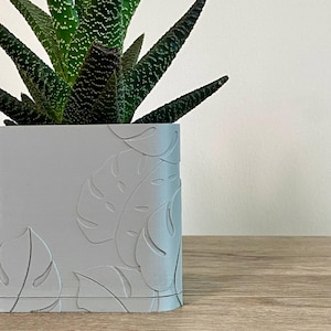 Modern Monstera-kruka – Minimalistisk växtkruka med dold dränering | 3D-utskriven miljövänlig design