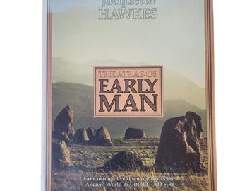 El Atlas del Hombre Primitivo de Jacquetta Hawkes, 1976, tapa dura, libro procedente de biblioteca.