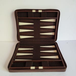 Étui pliable marron de remplacement pour backgammon, jeu de voyage, 23 x 20 cm