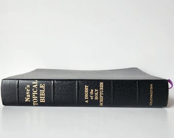 ネイブス トピカルバイブルダイジェスト 聖書 サムインデックス ヴィンテージ 1962 ブラック EUC
