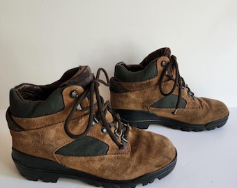 Vintage 90s Timberland 3 Eye Classic Lug Moc Toe Boat Shoes