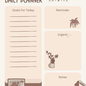 Daily Planner | Printable To Do List | Productivity & Schedule Organizer Template