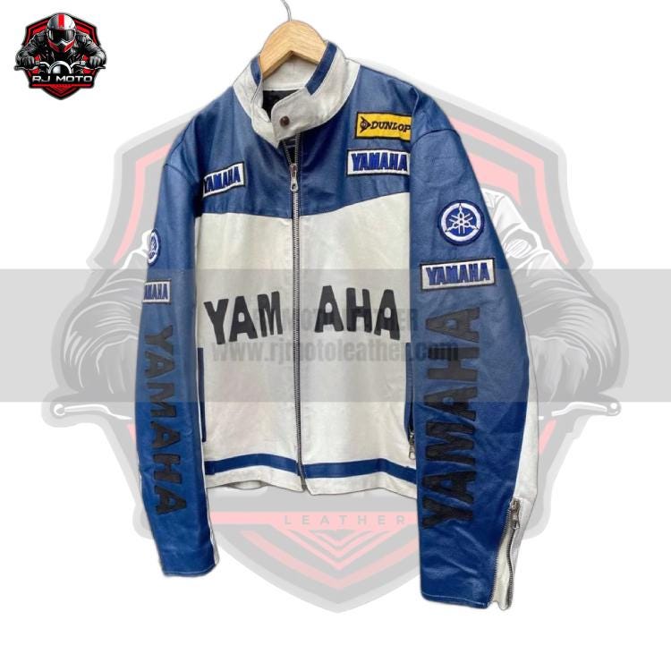ヤマハ風レザーバイクジャケット | 90年代レーシングスタイル