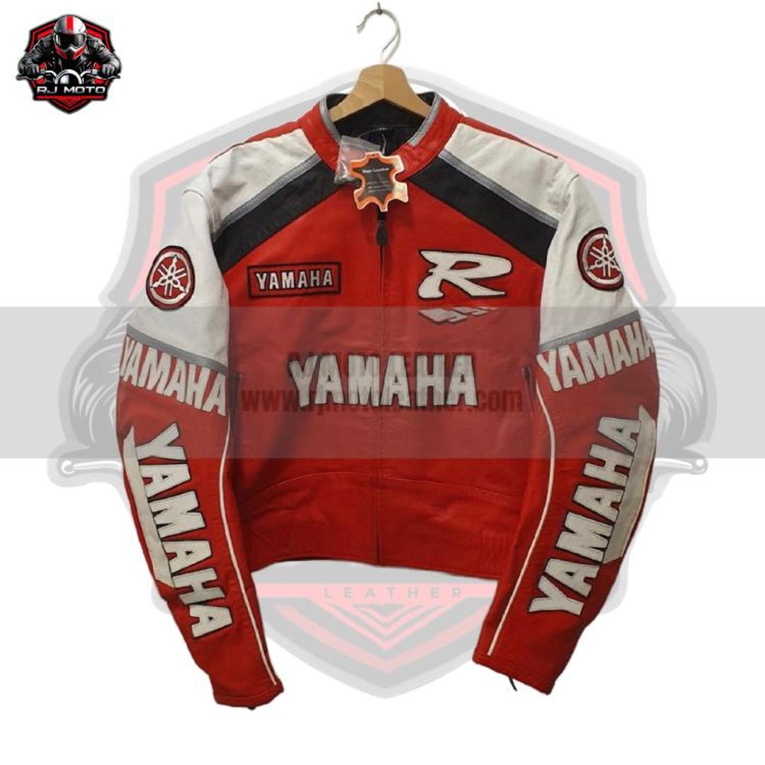 YAMAHA レザージャケット バイカー ヤマハ風レザーバイクジャケット｜CE認証、カスタマイズ可能