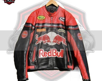 Inspired Redbull Jacket – Redbull Jackets F1 Racing Style Leather - Gifts for bikers