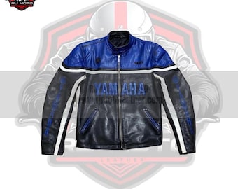 Inspired Yamaha Jacket | Handmade Racing Moto Leather Jacket - Biker Gifts