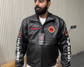 ヴィンテージ風ラッキーストライクジャケット - ハンドメイド モーター