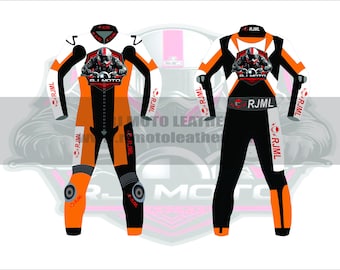Tuta da motociclista in pelle personalizzata / Protezioni CE, Pelle bovina - Regali per motociclisti