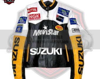 Arai Suzuki Yoshimura Rocket Motorcycle Racing Jacket — Black/red
