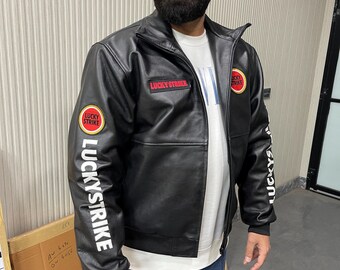 ヴィンテージ風ラッキーストライクジャケット - ハンドメイド モーター