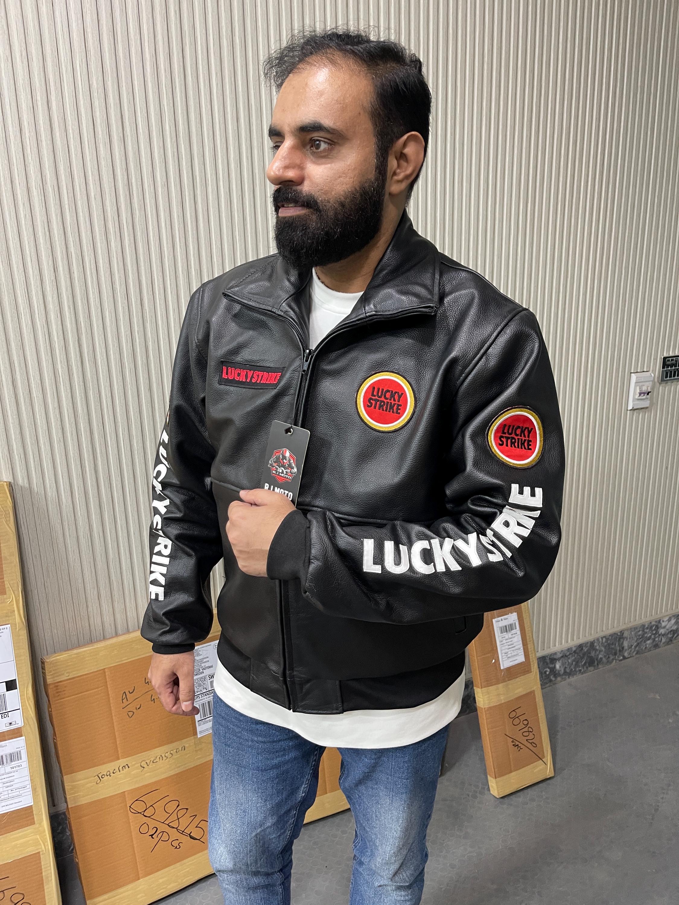 ヴィンテージ風ラッキーストライクジャケット - ハンドメイド モーター