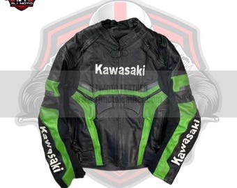 Inspired Kawasaki Jacket | Tailored Motorcycle Leather Jackets - Biker Gifts