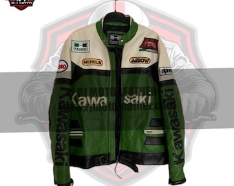Vintage Kawasaki ZRX Wool Leather Varsity Jacket Japanese