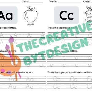 26 ABC Phonics Tracing Cards Preschool-Kindergarten Handwriting and Phonics Worksheet PDF
